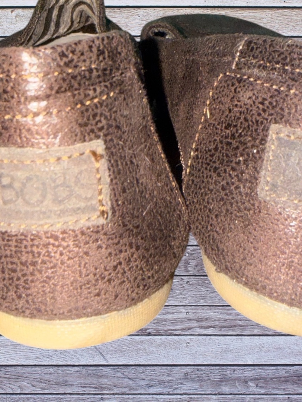 BOBS from Skechers Brown Leather-Look Slip-On Moccasin - Picture 3 of 4